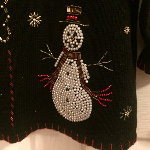 Christmas Sweater Pullover Sz M Carolyn Taylor - Picture 4 of 7